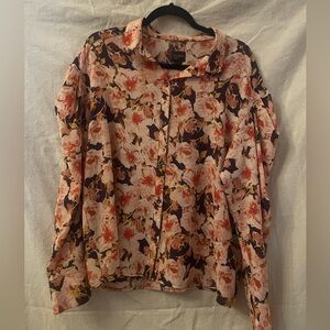 Free Press Multicolor Floral Shirt